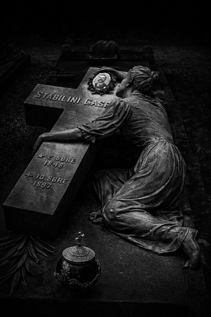 statues details and scene from monumentale cemetery 2019